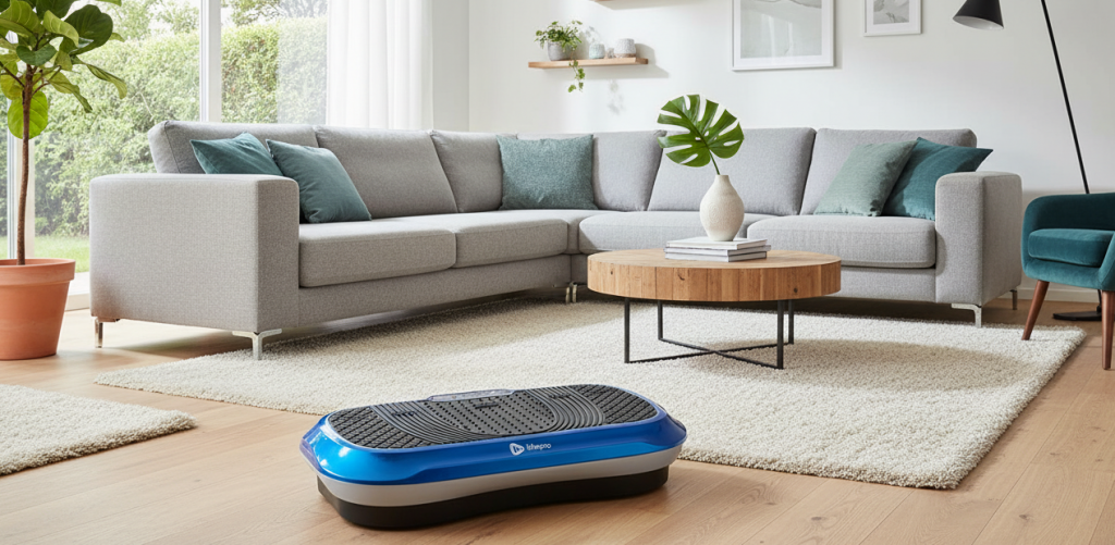 lifepro exercise equipment in the middle of the living room