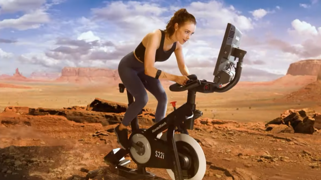 women with nordicktrack equipment commercial