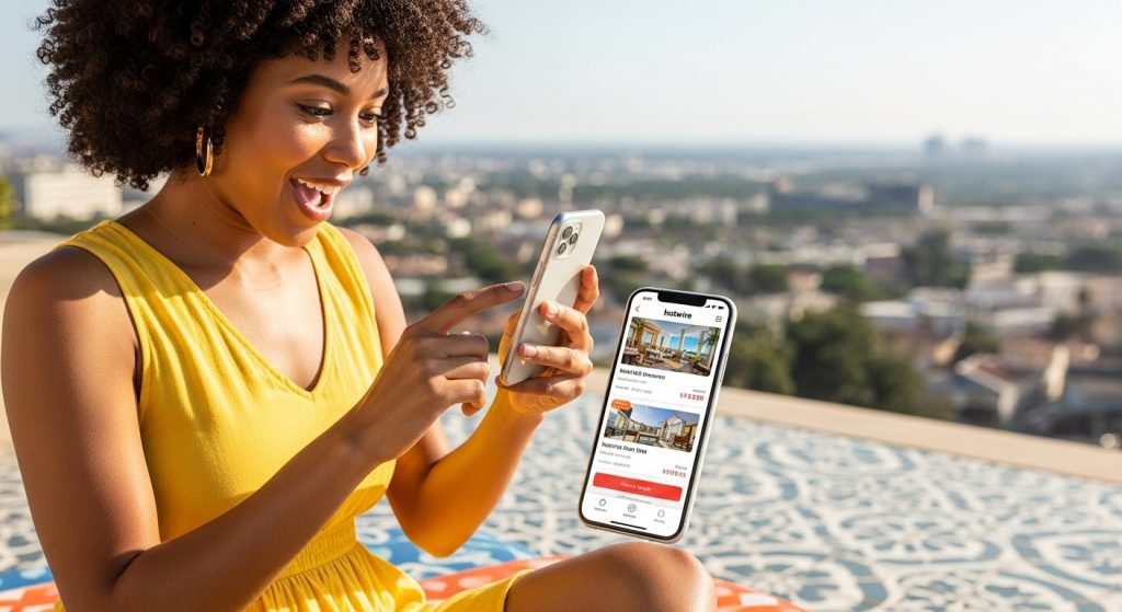 women booking on hotwire.com